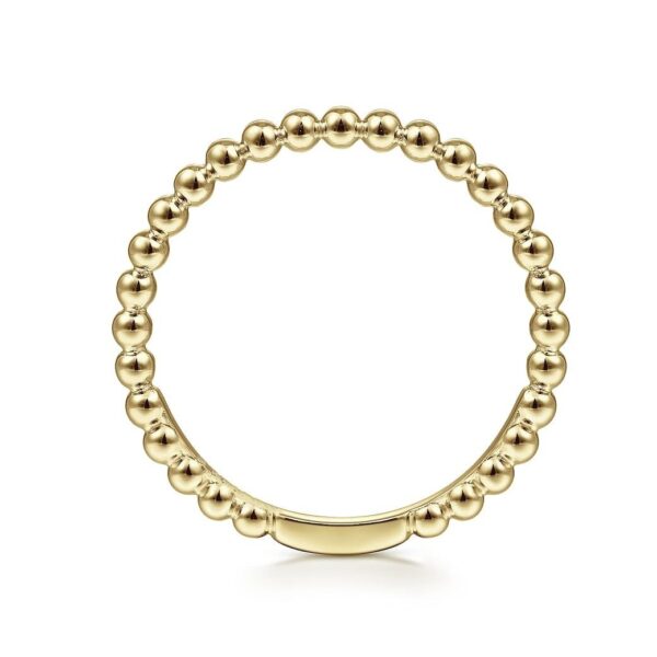 14K Yellow Gold Bujukan Beaded Stackable Ring - Image 4