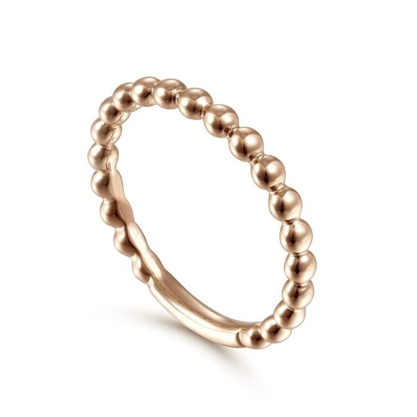 14K Rose Gold Bujukan Beaded Band - Image 4