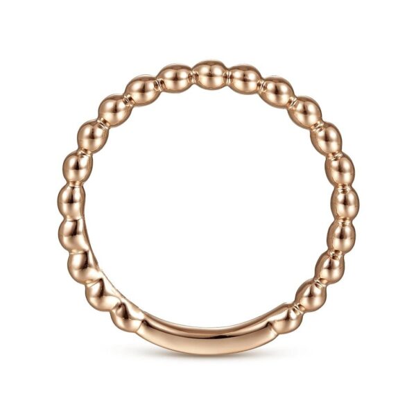 14K Rose Gold Bujukan Beaded Band - Image 3