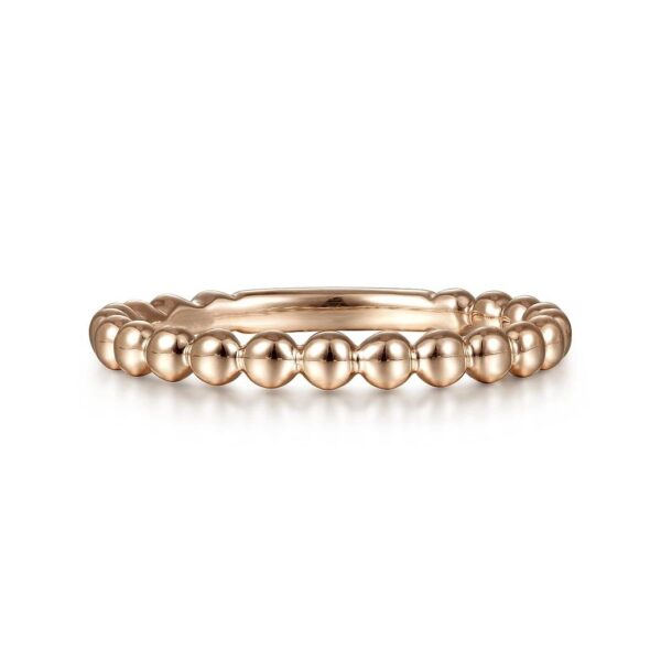 14K Rose Gold Bujukan Beaded Band