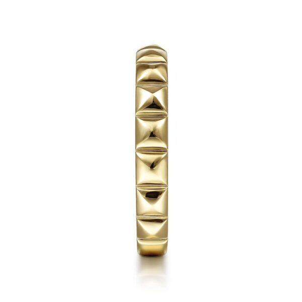 14K Yellow Gold Pyramid Ring - Image 4