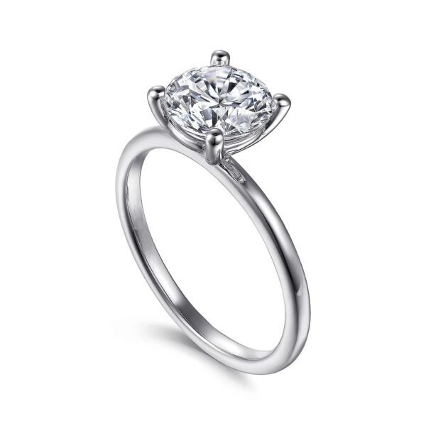 14K White Gold Diamond Engagement Ring - Image 2