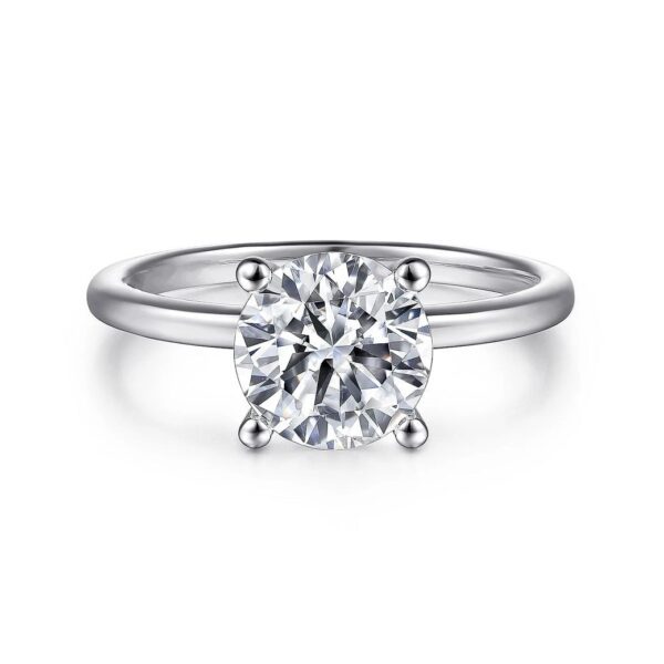 14K White Gold Diamond Engagement Ring