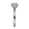 14K White Gold Round Diamond Engagement Ring - Image 2