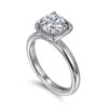 14K White Gold Round Diamond Engagement Ring - Image 3