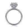 14K White Gold Round Diamond Engagement Ring - Image 4