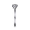 14K White Gold Round Diamond Engagement Ring - Image 3