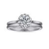 14K White Gold Round Diamond Engagement Ring - Image 5
