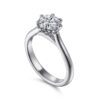 14K White Gold Round Diamond Engagement Ring - Image 2