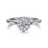 14K White Gold Round Diamond Engagement Ring