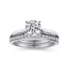 14K White Gold Round Diamond Engagement Ring - Image 4