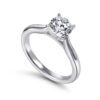 14K White Gold Round Diamond Engagement Ring - Image 3
