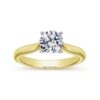 14K White-Yellow Gold Round Diamond Engagement Ring - Image 5