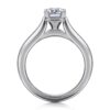 14K White Gold Emerald Cut Diamond Engagement Ring - Image 2