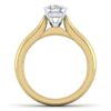 14K White-Yellow Gold Oval Diamond Engagement Ring - Image 3