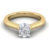 14K White-Yellow Gold Oval Diamond Engagement Ring
