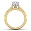 14K White-Yellow Gold Pear Shape Diamond Engagement Ring - Image 3