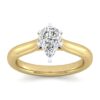14K White-Yellow Gold Pear Shape Diamond Engagement Ring - Image 5