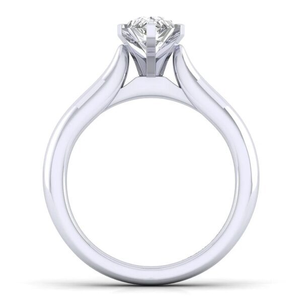 14K White Gold Pear Shape Diamond Engagement Ring - Image 2