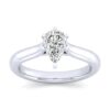 14K White Gold Pear Shape Diamond Engagement Ring - Image 5