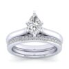 14K White Gold Pear Shape Diamond Engagement Ring - Image 4