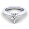 14K White Gold Pear Shape Diamond Engagement Ring