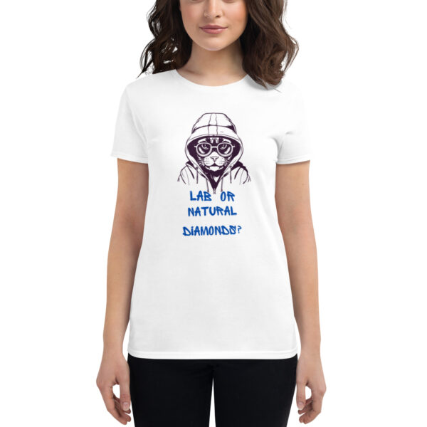 Women's short sleeve t-shirt Lab Or Natural Diamond