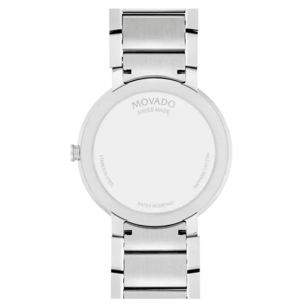 Movado Sapphire Silver Mirror Museum Dial Men's Watch 0607178 - Image 4